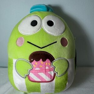 2/$40 NWT Keroppi Squishmallow 8” Plush with pink pastry Hello Kitty and Friends